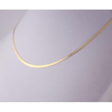 Imagem de Gargantilha Laminada 50 Cm Redutor 45 Cm Ouro 18k 750 Maciça - JOIE JO