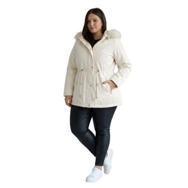 Imagem de Jaqueta ParKa Sarja Peluciada Com Capuz Removivel Plus Size Tamanho:G5