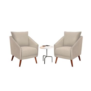 Imagem de Kit 2 Poltronas Elea com Molas Ensacadas Movellu Home