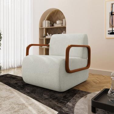 Imagem de Poltrona Kiev em Madeira de Eucalipto Movellu Home