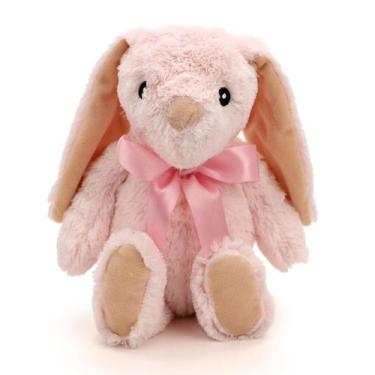 Imagem de Coelho de Pelúcia Orelhas Grandes - Rosa - 27cm - 1 unidade - Cromus -