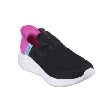 Imagem de Tenis skechers ultra flex 3.0 fresh time menina, 29, Preto, Rosa