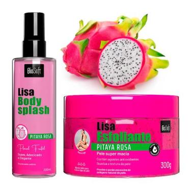 Imagem de Kit Body Splash e Creme Esfoliante Pitaya Rosa Facial e Corporal Bio S