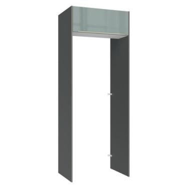 Imagem de Porta-geladeira 83 Cm 1 Porta Basculante Cinza/branco/cinza Lux Madesa