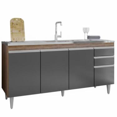 Imagem de Balcao Pia 4P 2G BP 160c Lorena Eratto Moveis - Milani Store, Freijo G