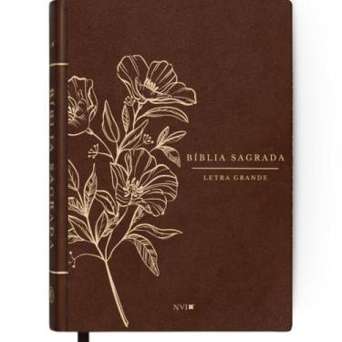 Imagem de Bíblia Sagrada  Letra Grande  NVI  Capa Dura  Floral Ganache - Publica