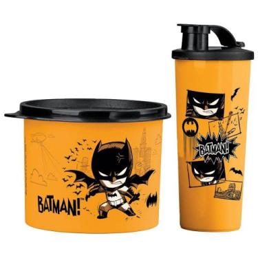 Imagem de Kit Tupperware Batman Kids Copo 470ml + Pote 500ml