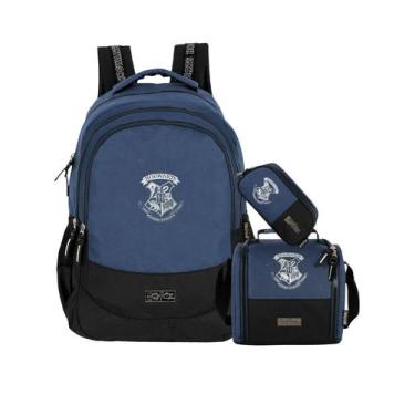 Imagem de Kit Harry Potter Mochila Costas + Lancheira + Estojo Oficial - Luxcel