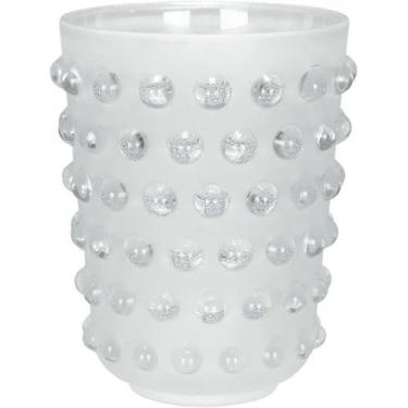 Imagem de VASO DECORATIVO ENFEITE CASA HOME&CO LAPIDADO VIDRO 20x16x16cm TRANSPA