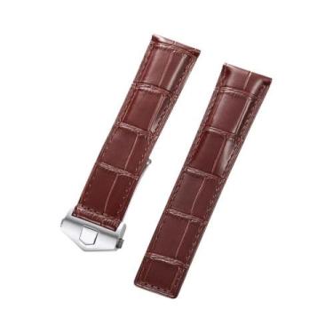 Imagem de Pulseira De Relógio Masculina Em Couro Legítimo 20mm 22mm 24mm Com Fec