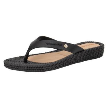 Imagem de Tamanco feminino flat terra & água 210012, Preto, 38