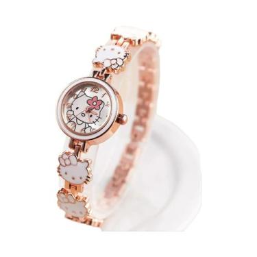 Imagem de Relógio Feminino Hello Kitty Com Laço Doce, Relógio De Quartzo De Alta