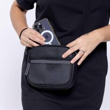 Imagem de Bolsa Maktub Transversal   Preto Leve Tira Colo-Unissex