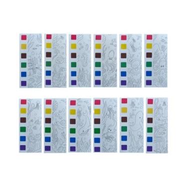Imagem de Livro De Colorir Com Tinta Aquática Para Crianças, 12 Páginas, Brinque