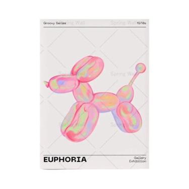 Imagem de Pintura Em Tela Abstrata Com Gradiente Retro Dos Anos 70, Impressão Ho