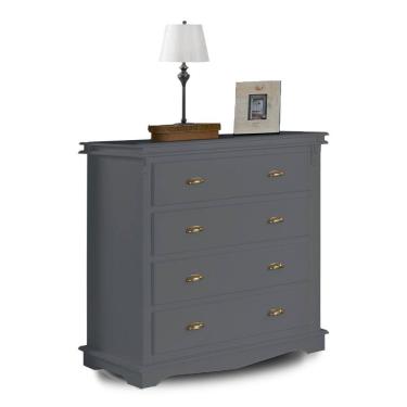 Imagem de Cômoda 4 Gavetas Manchester 2043 Linz Móveis - Cinza