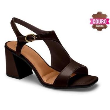 Imagem de Sandalia Feminina Dakota Salto Alto Grosso Couro Festa Moda Casual Ref: Y9991-Feminino