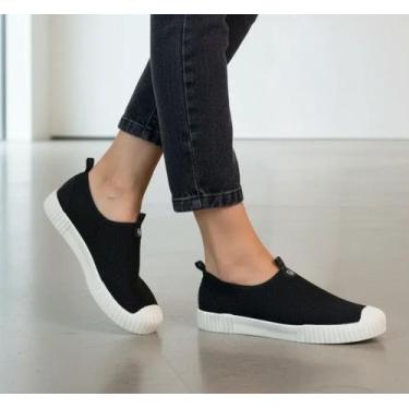 Imagem de Tênis Meia Sapato feminino lançamento do 34 ao 39 - Greenvile, Preto, 