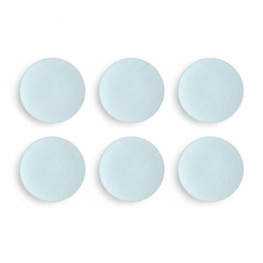 Imagem de Kit 06 Prato Sobremesa Relevo Dunas 20 cm Germer Porcelanas