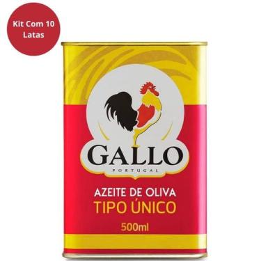 Imagem de Azeite Oliva Tipo Unico Gallo 500ml Kit Com 10 Latas