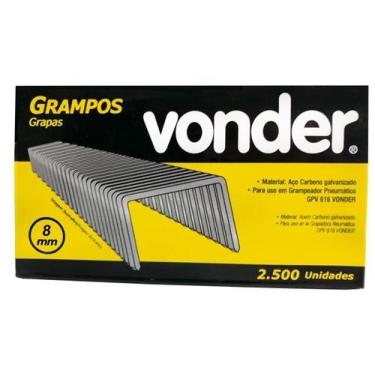 Imagem de Grampo 8mm reto para grampeador com 2500 peças * 12026 - Vonder
