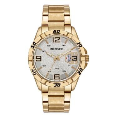 Imagem de Relogio Mondaine Masculino Ref: 33029gpmvde2 Casual Dourado
