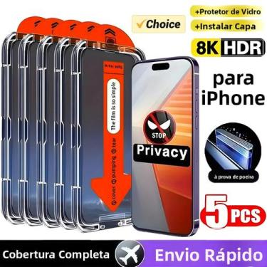 Imagem de Protetor De Tela Para iPhone 15-17 pro Max, 5PCS, Instalação Sem Poeir