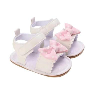 Imagem de Sandálias Brancas De Verão Para Bebês Princesas, 0-18 Meses, Com Laço 
