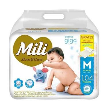 Imagem de Fralda Mili Love e Care Giga M 104 unidades, Azul
