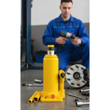 Imagem de 2x Macaco Hidráulico Garrafa 5 Ton: Elevação Segura e Fácil - Congratu