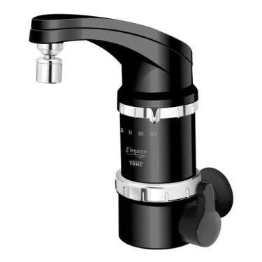 Imagem de Torneira Elétrica Fame Elegance 4 Temperaturas De Parede Preta 127v - 