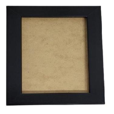 Imagem de Quadro 20x20 com vidro incolor para uso em parede - PD molduras, Preto