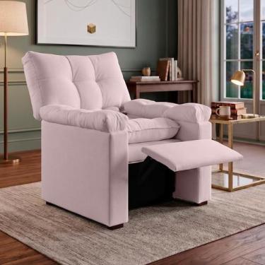 Imagem de Poltrona Reclinável Mamãe Imperador Bouclê Decorativa Sala Quarto Luxo