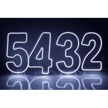 Imagem de Números LED 2,3,4,5 Branco Quente ou Frio Festa 50x25cm - - Comercial 