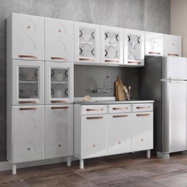 Imagem de Cozinha Aço Completa Telasul Mirage New Bco C/ Balcão P/ Pia