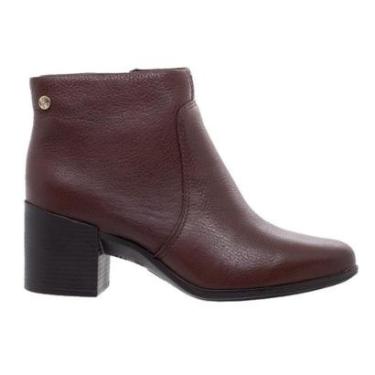 Imagem de Bota Cano Curto Feminina Bottero 346901 Couro Marrom-Feminino