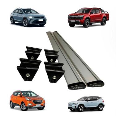 Imagem de Kit de Fixação Modelo Hilo + Rack Farad Aerodynamic Silver 120 cm Auto