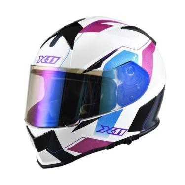 Imagem de Capacete X11 Revo Pro Flagger 2 Branco e Rosa Tamanho:56, 56