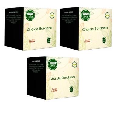 Imagem de Chá de Bardana Sachês Kit 3cx Natural - Rocha Saúde
