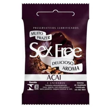 Imagem de Preservativo Lubrificado Sex Free - Aroma Açai - Sexfree, Transparente