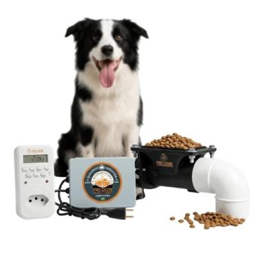 Imagem de Alimentador Automático para Cães Cachorros com Timer Convencional Bivolt, Mecanismo Dosador de Ração para Cão Cachorro Canil, Alimentação Automática Regrada que evita Obesidade e Desperdício de Ração