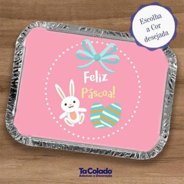 Imagem de Adesivo Personalizado para Marmita Páscoa - TaColado, Rosa