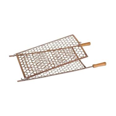 Imagem de Grelha Dobrável Abaulada em Tela Moeda MC-GD2MN Multiuso para Churrasco 61x26cm Minasca