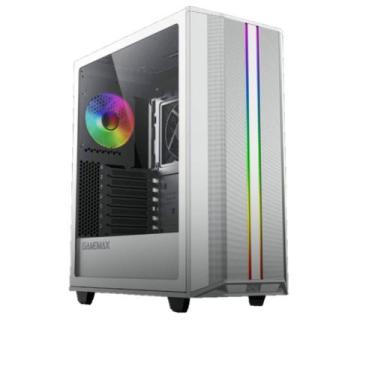 Imagem de Gabinete Gamer Precision Branco Lateral em Vidro Temperado LED RGB EAT