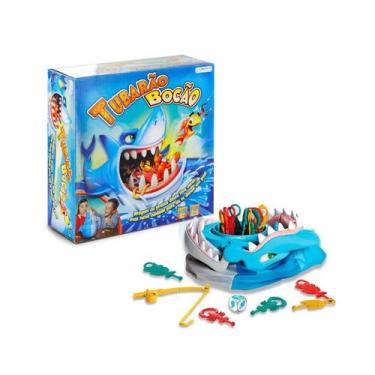 Imagem de Jogo Tubarão Bocão Multikids BR753 Azul Pesca Infantil 2-4 Jogadores 4