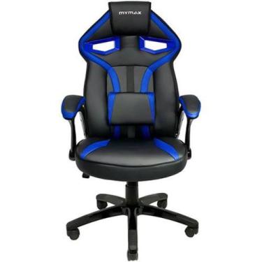 Imagem de Cadeira Gamer MX1 Giratoria Preto/Azul - MyMAX