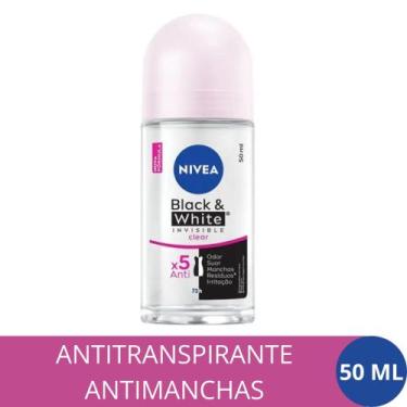Imagem de Desodorante Rollon Black  White INVISIBLE Clear 50ml 72Hrs NIVEA Antim