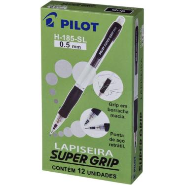 Imagem de Lapiseira Pilot Supergrip H-185 0.5MM com Grip de Borracha e Protetor de Grafite Preta
