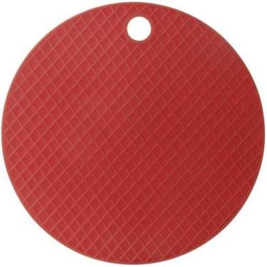 Imagem de Descanso de panela redondo de silicone vermelho - Mimo style, UNICA