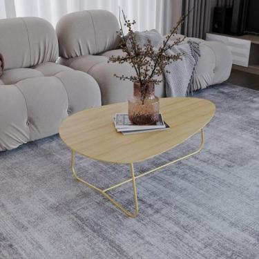 Imagem de Mesa de Centro Trude Organica 35cm x 90cm x 60cm Marrom - Previlege